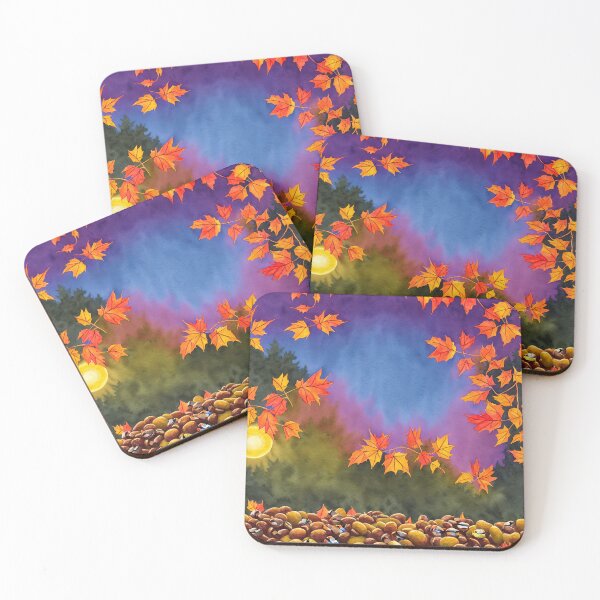 Item preview, Fall season on a coffee bean watercolor designed and sold by printiesart.