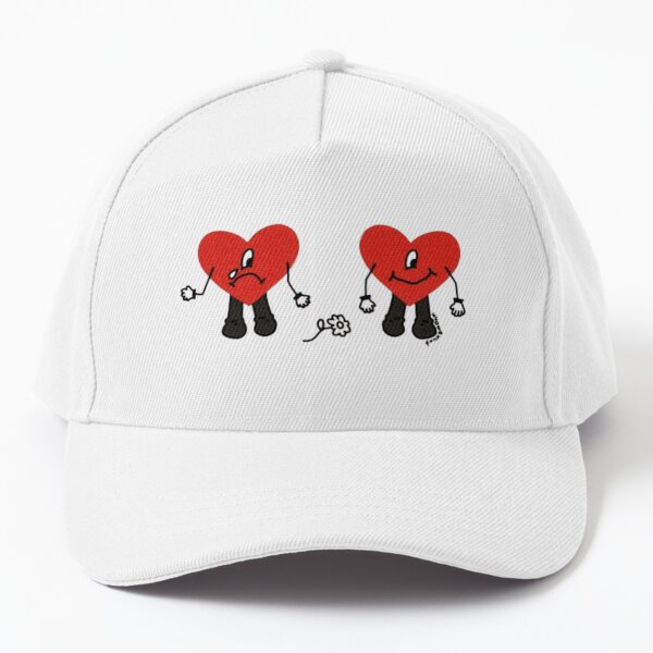 Bad Bunny Heart Hat Embroidered Baseball Dad Cap Corazon El 