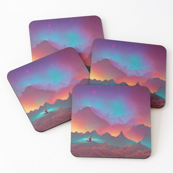 Item preview, Yoga Sunset in water color designed and sold by printiesart.