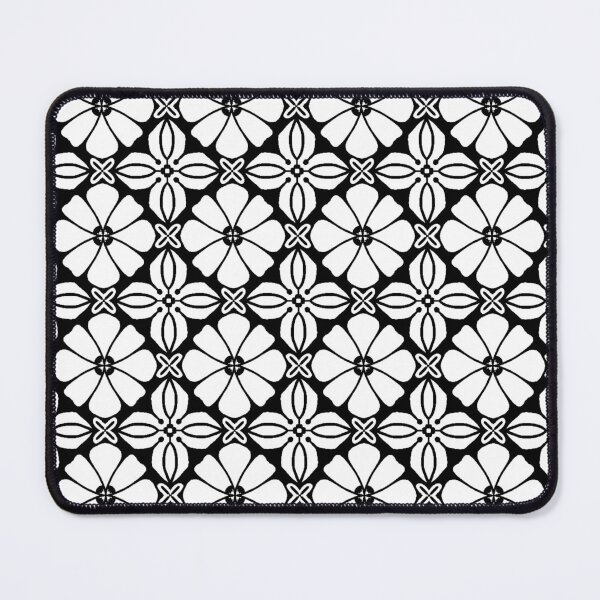 Item preview, Black and White Floral Tiles designed and sold by LBArtYarn.