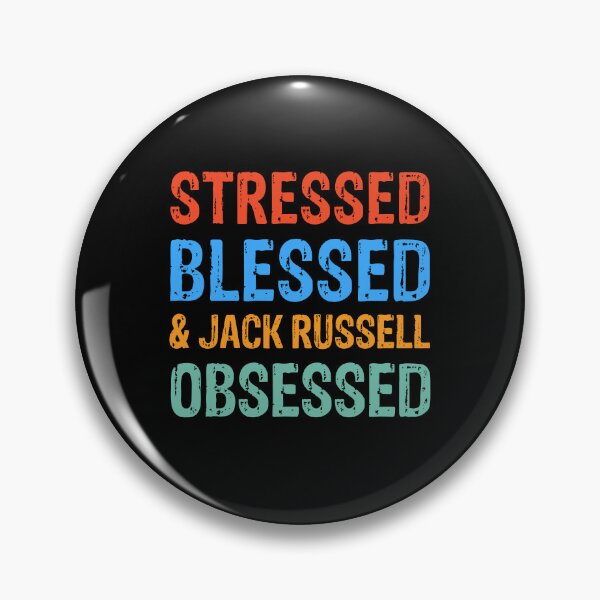 Item preview, Stressed Blessed and Jack Russell Obsessed Dog Gift  designed and sold by Guarddogdrive.