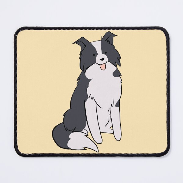 Item preview, cute border collie dog sitting - border collie illustration designed and sold by Yarafantasyart.