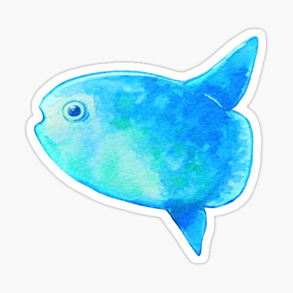 Vista previa del artículo con la obra «Incómodo sunfish», diseñado y vendido por kiaako.