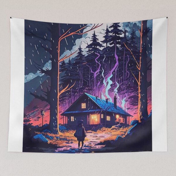 Item preview, Dark forest full of darkness in the middle of the snow designed and sold by Paraverse.