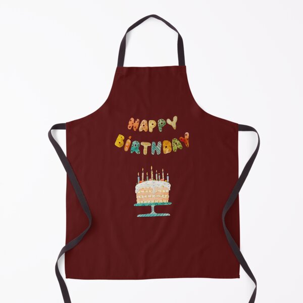 Item preview, Cake candle happy birthday title watercolor sketch red designed and sold by Yana Mustafina | Boho Soulful Designs.