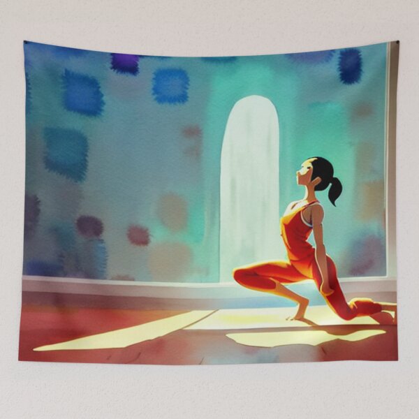 Item preview, A lady practicing yoga designed and sold by printiesart.