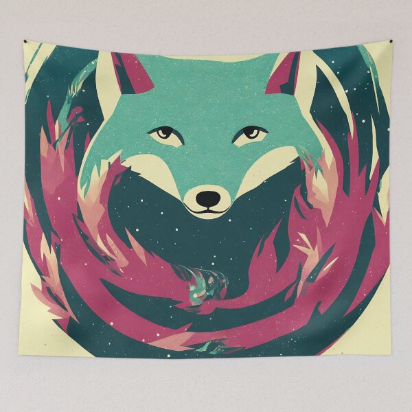Item preview, Arctic fox logo, geometric, vector, symmetrical, minimalism, trending dribbble, behance designed and sold by DrawItOnce.