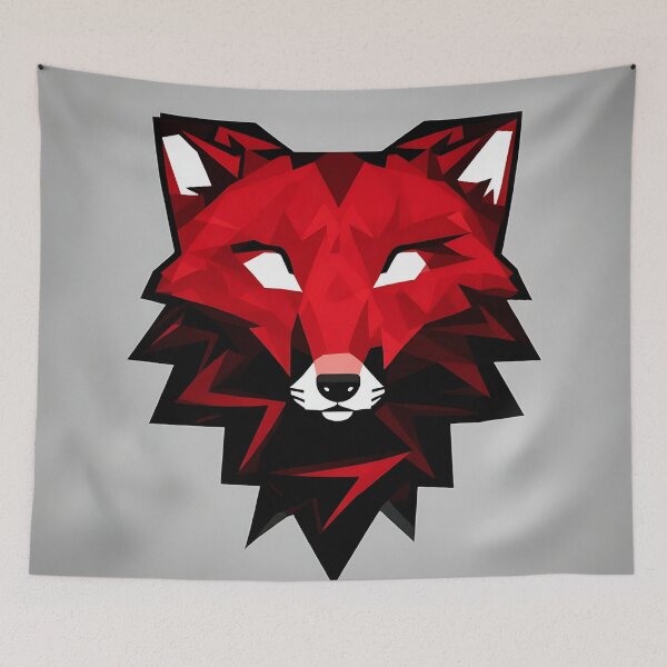Item preview, Arctic fox logo, geometric, vector, symmetrical, minimalism, trending dribbble, behance designed and sold by DrawItOnce.