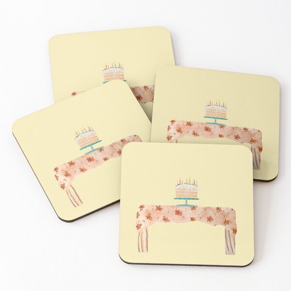 Item preview, Cake table candle textured happy watercolor sketch yellow designed and sold by Yana Mustafina | Boho Soulful Designs.