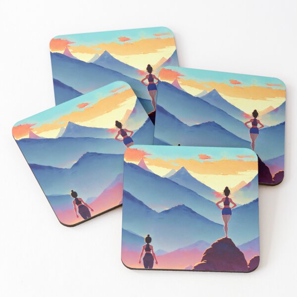 Item preview, Yoga Sunset in watercolor designed and sold by printiesart.