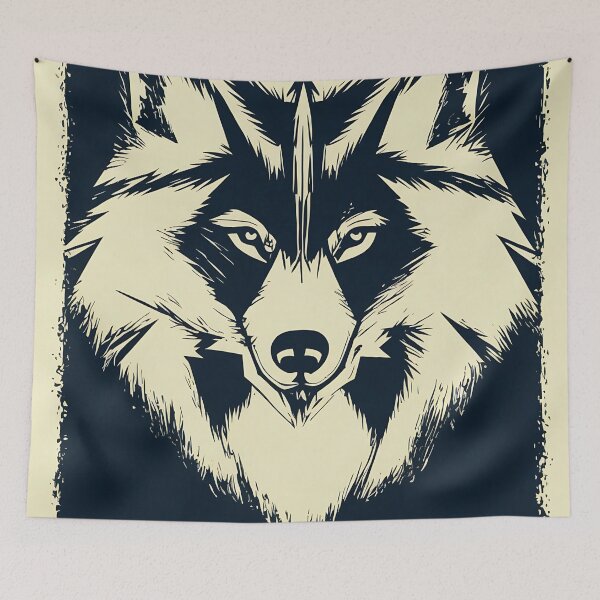 Item preview, Wolf logo, geometric, vector, symmetrical, minimalism, trending dribbble, behance designed and sold by DrawItOnce.