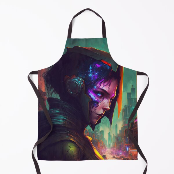 Item preview, Villainous android in the middle of a utopian futuristic city designed and sold by Paraverse.