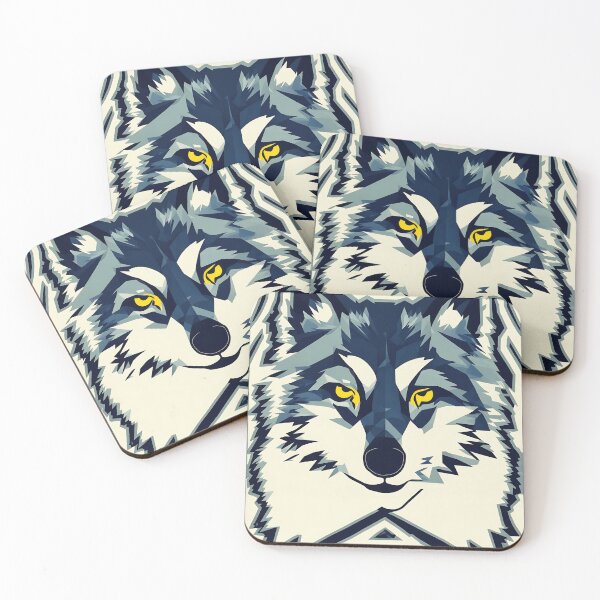 Item preview, Wolf logo, geometric, vector, symmetrical, minimalism, trending dribbble, behance designed and sold by DrawItOnce.