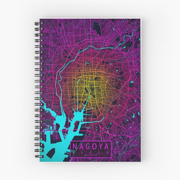 Item preview, Nagoya City Map of Japan - Neon designed and sold by deMAP.