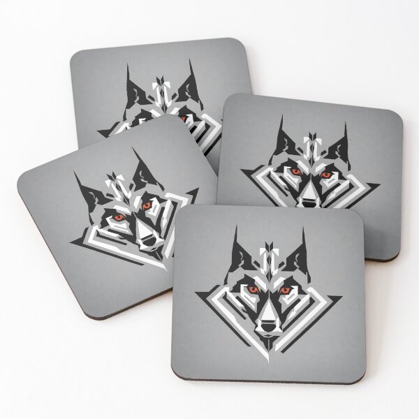 Item preview, Wolf logo, geometric, vector, symmetrical, minimalism, trending dribbble, behance designed and sold by DrawItOnce.