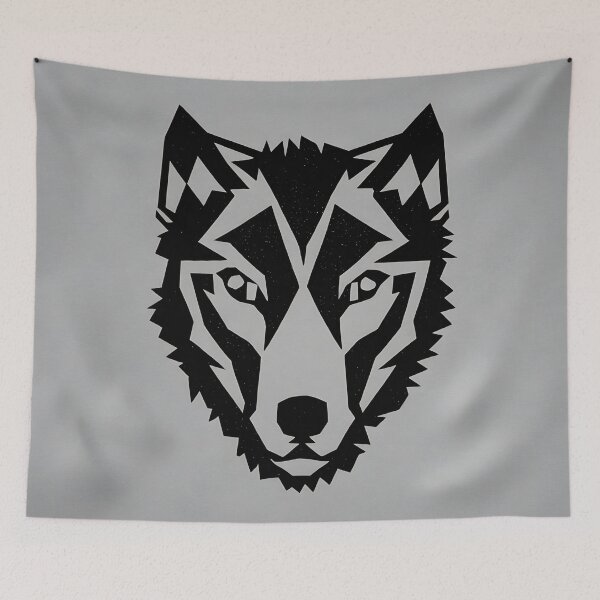 Item preview, Wolf logo, geometric, vector, symmetrical, minimalism, trending dribbble, behance designed and sold by DrawItOnce.