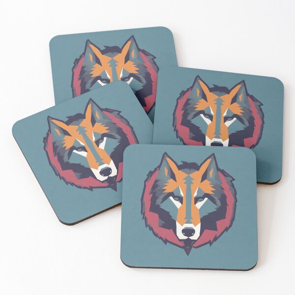 Item preview, Wolf logo, geometric, vector, symmetrical, minimalism, trending dribbble, behance designed and sold by DrawItOnce.