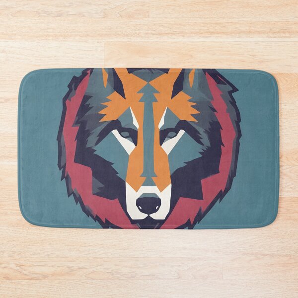 Item preview, Wolf logo, geometric, vector, symmetrical, minimalism, trending dribbble, behance designed and sold by DrawItOnce.