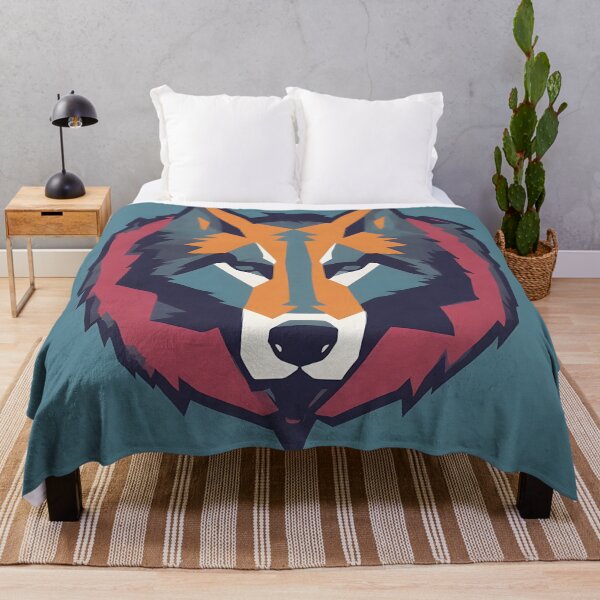Item preview, Wolf logo, geometric, vector, symmetrical, minimalism, trending dribbble, behance designed and sold by DrawItOnce.
