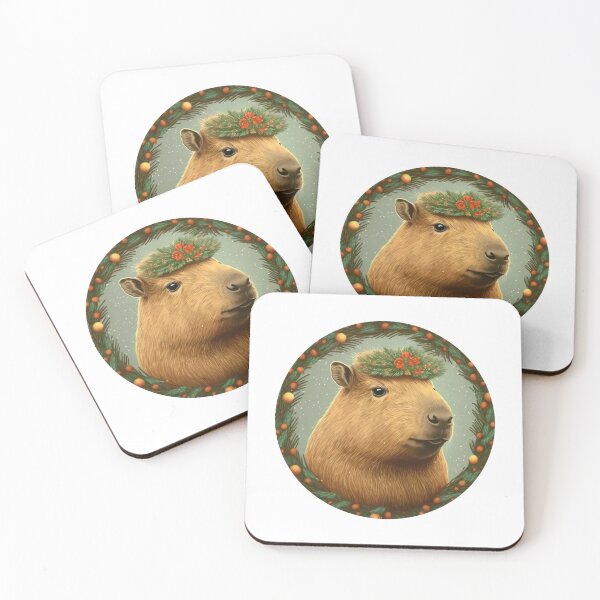 Item preview, Capybara in a Wreath designed and sold by CapybaraCentral.