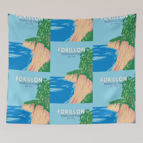 Item preview, Forillon National Park Canada Vintage Art designed and sold by KrisSidDesigns.