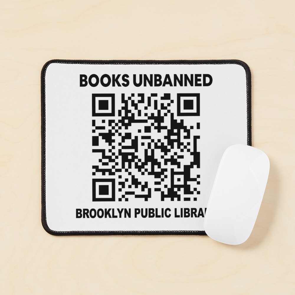 Books Unbanned QR Code T-Shirt, Black – Shop BKLYN Library