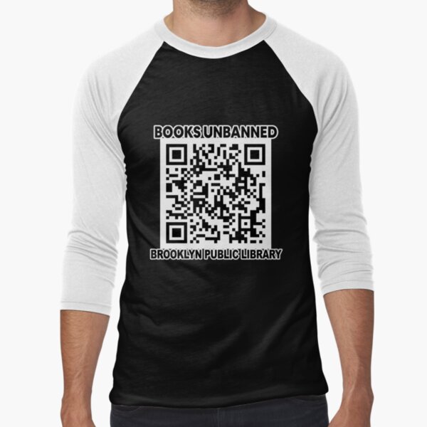 Books Unbanned QR Code T-Shirt, Black – Shop BKLYN Library