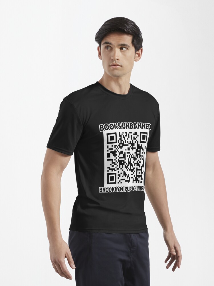 Books Unbanned QR Code T-Shirt, Black – Shop BKLYN Library