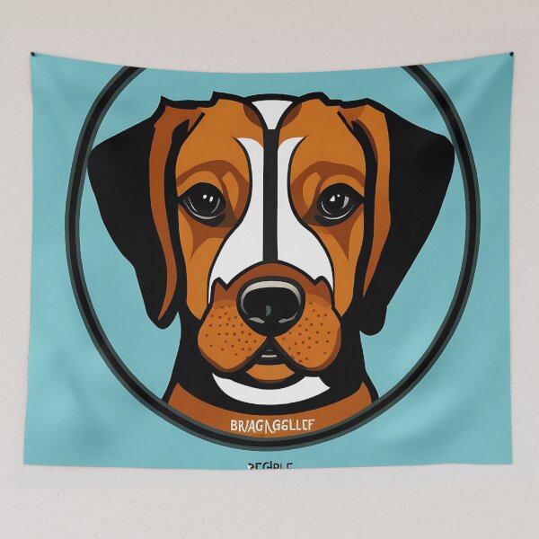 Item preview, Beagle logo, geometric, vector, symmetrical, minimalism, trending dribbble, behance designed and sold by DrawItOnce.