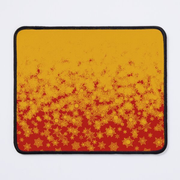 Item preview, Blizzard - Yellow snowflakes on a red background designed and sold by illustratious.