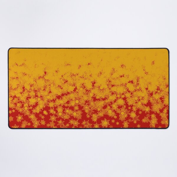 Item preview, Blizzard - Yellow snowflakes on a red background designed and sold by illustratious.