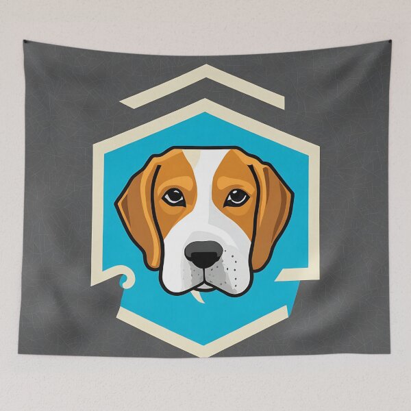Item preview, Beagle logo, geometric, vector, symmetrical, minimalism, trending dribbble, behance designed and sold by DrawItOnce.