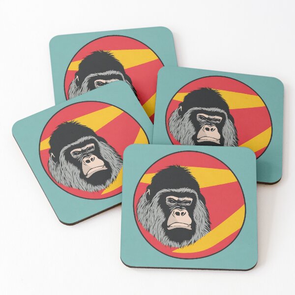 Item preview, Gorilla logo, geometric, vector, symmetrical, minimalism, trending dribbble, behance designed and sold by DrawItOnce.