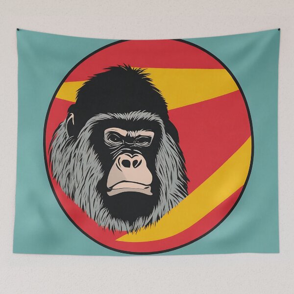 Item preview, Gorilla logo, geometric, vector, symmetrical, minimalism, trending dribbble, behance designed and sold by DrawItOnce.