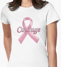 Breast Cancer Awareness - Courage Women's Fitted T-Shirt