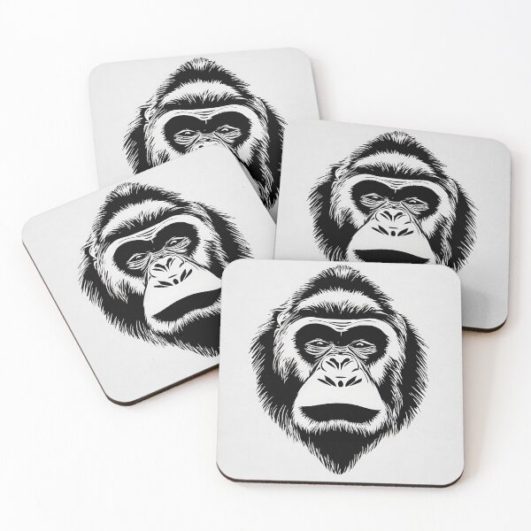 Item preview, Gorilla logo, geometric, vector, symmetrical, minimalism, trending dribbble, behance designed and sold by DrawItOnce.
