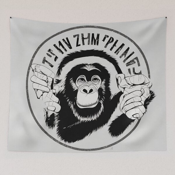Item preview, Chimpanzee logo, geometric, vector, symmetrical, minimalism, trending dribbble, behance designed and sold by DrawItOnce.