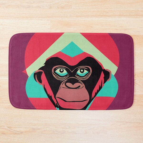 Item preview, Chimpanzee logo, geometric, vector, symmetrical, minimalism, trending dribbble, behance designed and sold by DrawItOnce.