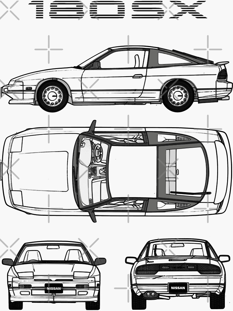 Nissan 180sx blueprint