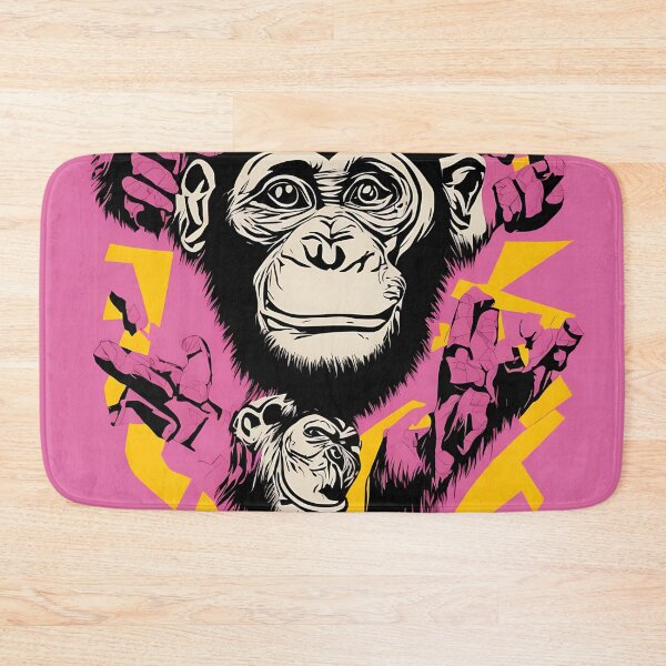 Item preview, Chimpanzee logo, geometric, vector, symmetrical, minimalism, trending dribbble, behance designed and sold by DrawItOnce.