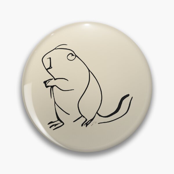 Item preview, Beaver Line Art Drawing - Good ol' Beaver Critter Minimalistic Digital Line Art (Black Line) designed and sold by SeaStories88.