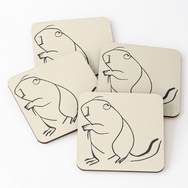 Item preview, Beaver Line Art Drawing - Good ol' Beaver Critter Minimalistic Digital Line Art (Black Line) designed and sold by SeaStories88.