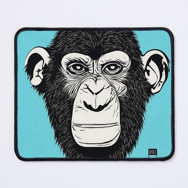 Item preview, Chimpanzee logo, geometric, vector, symmetrical, minimalism, trending dribbble, behance designed and sold by DrawItOnce.