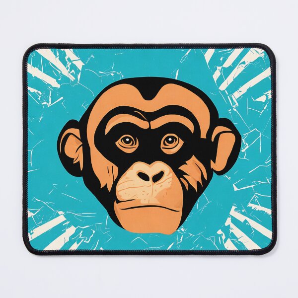 Item preview, Chimpanzee logo, geometric, vector, symmetrical, minimalism, trending dribbble, behance designed and sold by DrawItOnce.