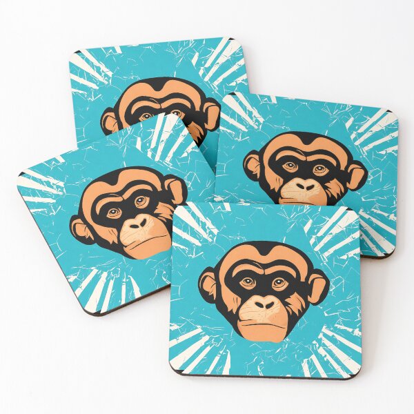 Item preview, Chimpanzee logo, geometric, vector, symmetrical, minimalism, trending dribbble, behance designed and sold by DrawItOnce.