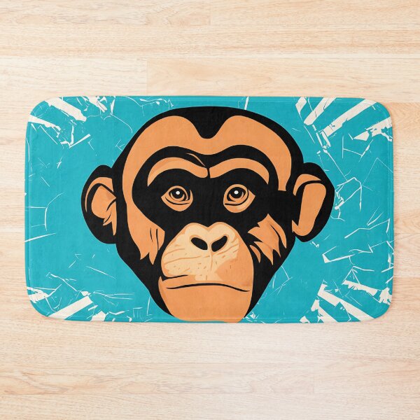 Item preview, Chimpanzee logo, geometric, vector, symmetrical, minimalism, trending dribbble, behance designed and sold by DrawItOnce.