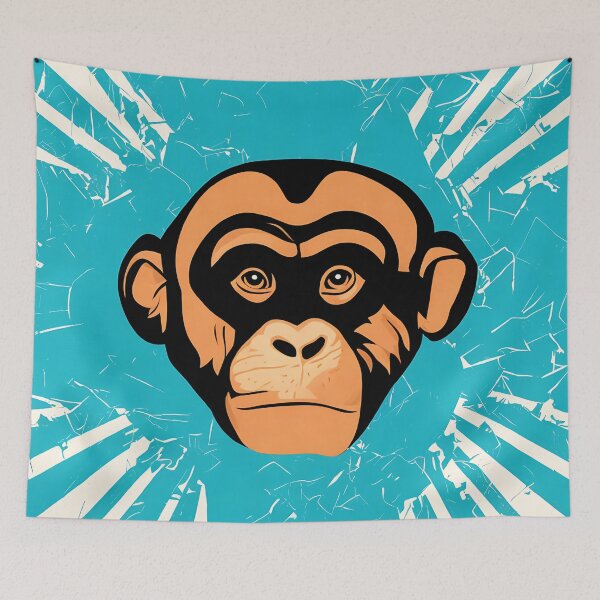 Item preview, Chimpanzee logo, geometric, vector, symmetrical, minimalism, trending dribbble, behance designed and sold by DrawItOnce.