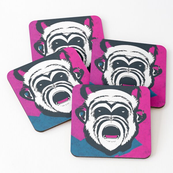 Item preview, Chimpanzee logo, geometric, vector, symmetrical, minimalism, trending dribbble, behance designed and sold by DrawItOnce.