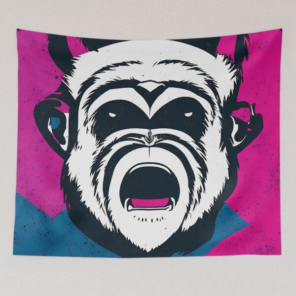 Item preview, Chimpanzee logo, geometric, vector, symmetrical, minimalism, trending dribbble, behance designed and sold by DrawItOnce.