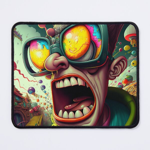 Item preview, Psychedelic man screaming designed and sold by DrWhoDesign.